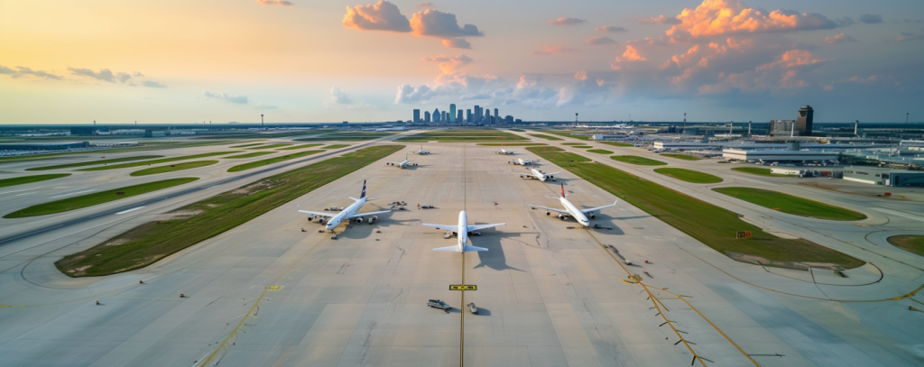 Multiple Aeroplanes on an airport