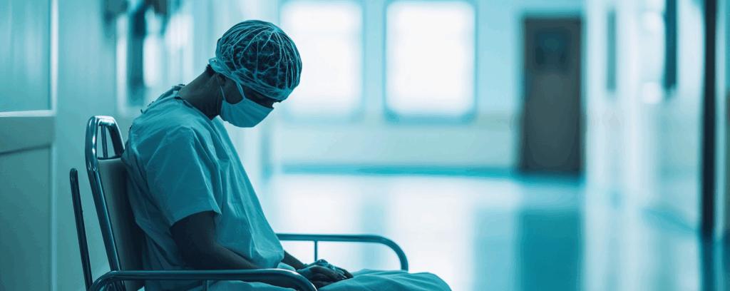 A personal injury victim in hospital