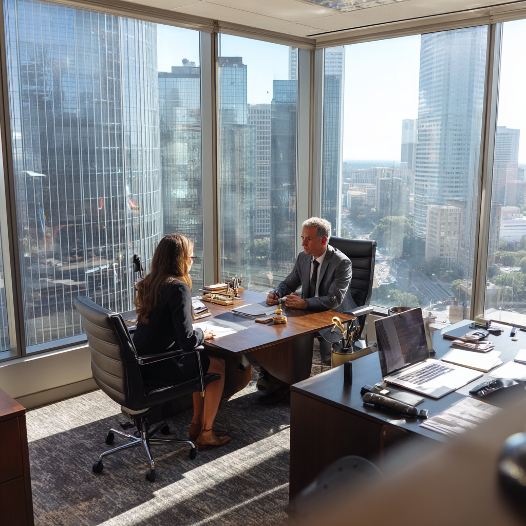 A Texas car accident attorney hearing out the client