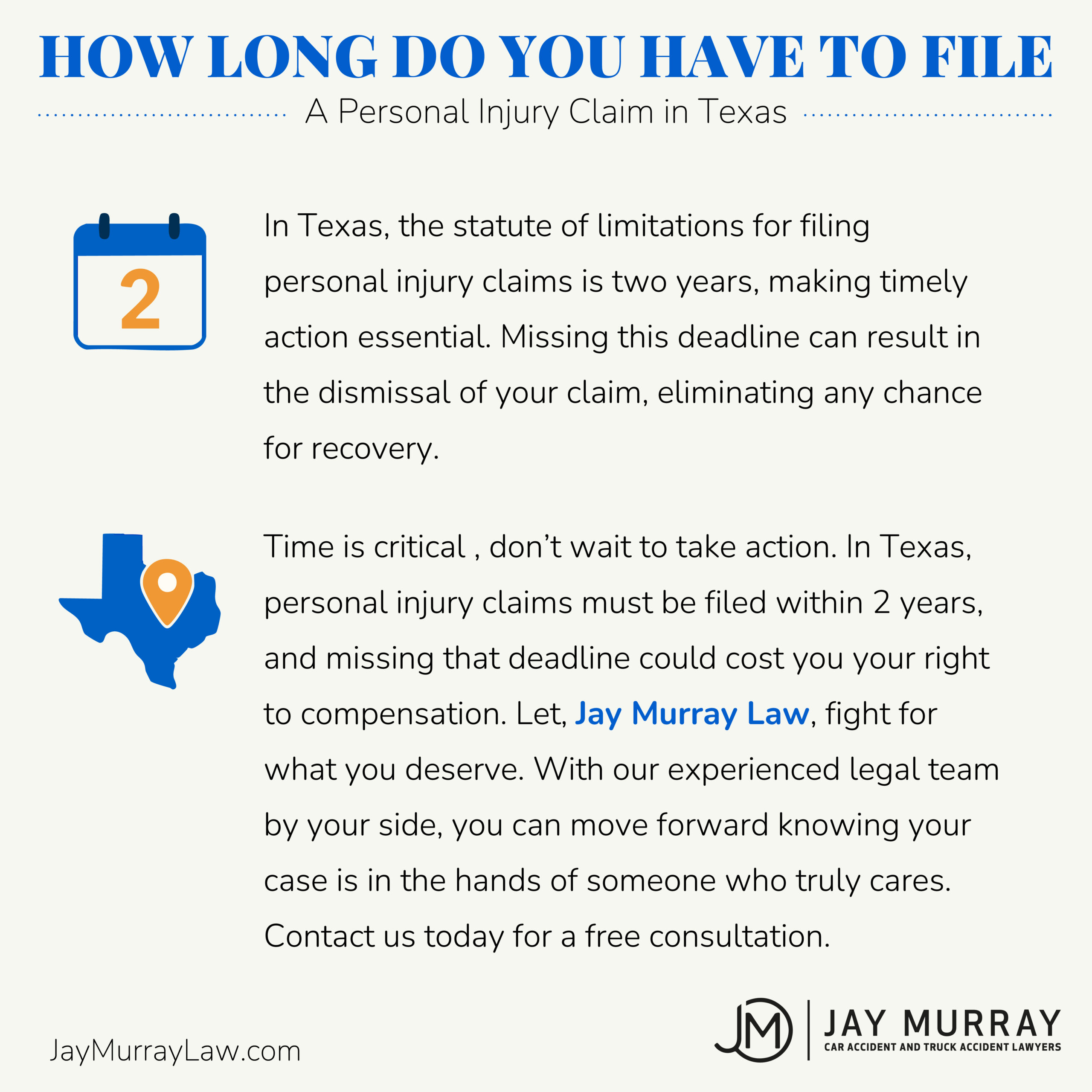 Filing a personal injury claim in Texas?