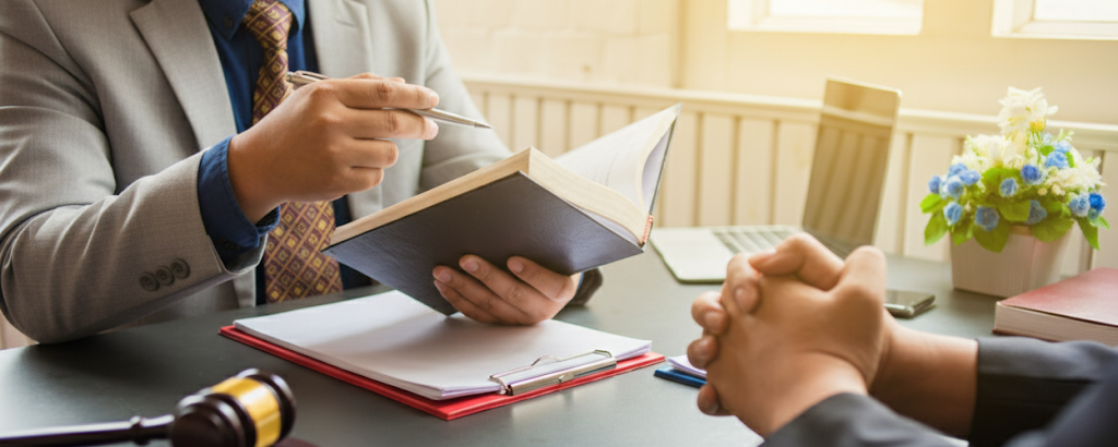 Lawyer and client trying to maintain open communication