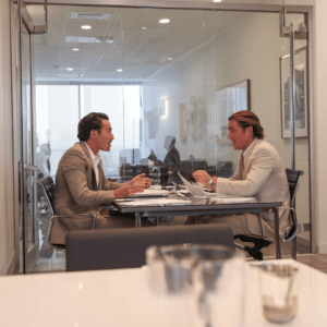 An insurance adjuster trying to negotiate hard with a Dallas accident victim