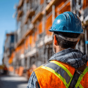 Construction worker at a Dallas site