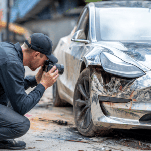 A Dallas insurance claims agent evaluating an insurance claim