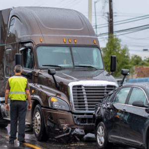 18-wheeler and car accident